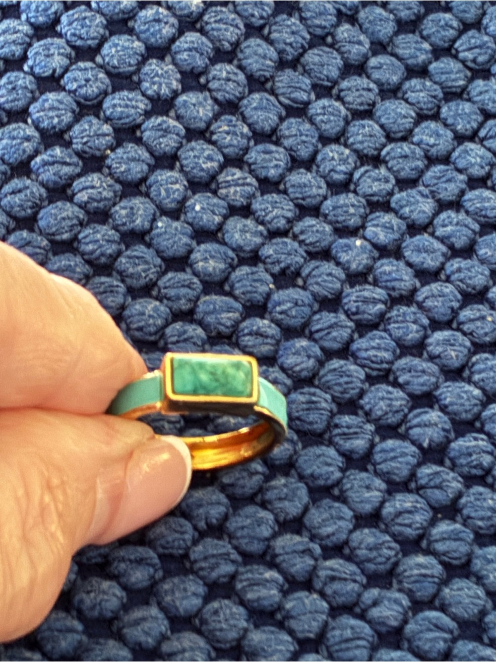 Silpada’s 4kt gold plate sterling silver. Turquoise Rectangular Stone Ring.